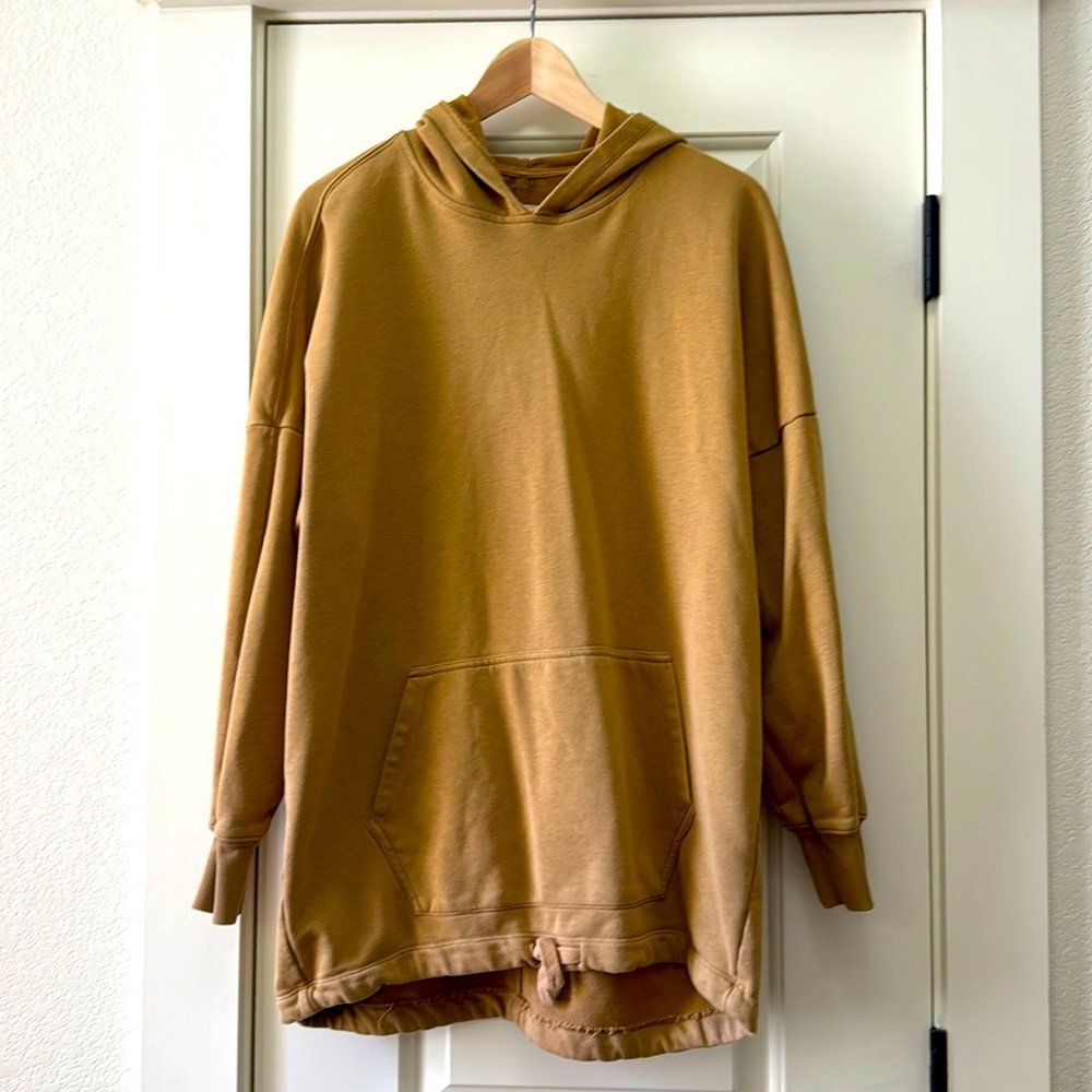 Paper Label light brown oversized hoodie